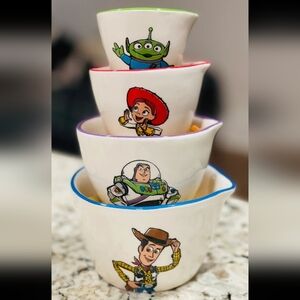 New Rae Dunn Pixar Toy Story Nesting Measuring Cups Set of 4